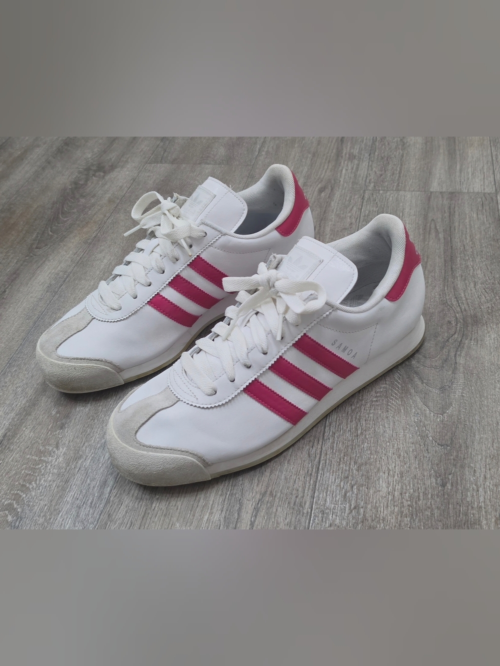 adidas Samoa Sneakers White & Pink-Size 10.5